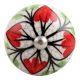 Red Flower Crackle Ceramic Wine Stopper